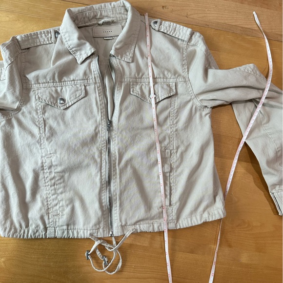 BLANK NYC Tan Khaki Bomber Jacket Size Small - Picture 10 of 10